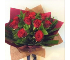 FR003(10 big roses bouquet)free chocolate 